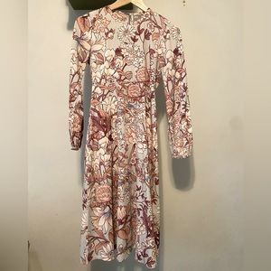 ASOS blush floral maxi dress